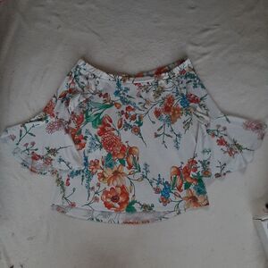1775 Floral Blouse Top Size M